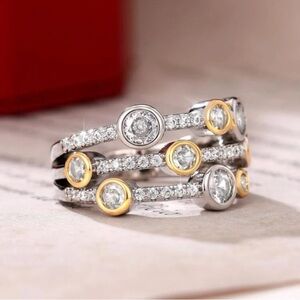 Gold and Silver Women's Ring